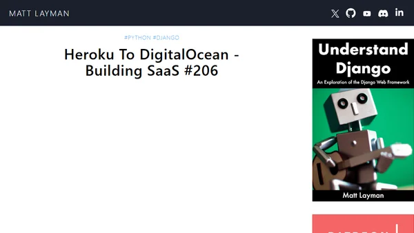 Heroku To DigitalOcean - Building SaaS #206