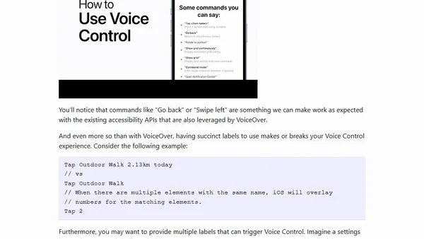 Improving Accessibility: Voice Control