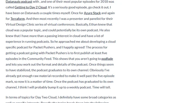 Day Two Cloud Podcast Launched