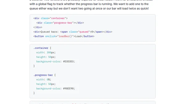 Interview Question: Implement a Progress Bar