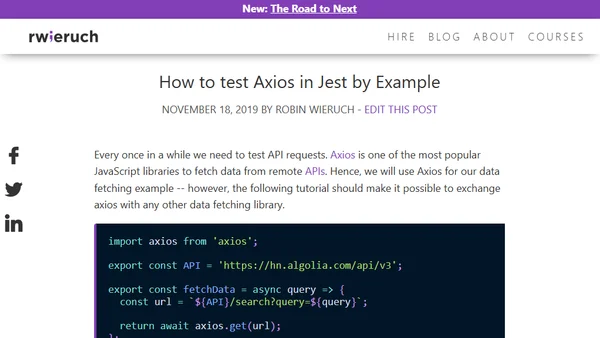 How to test Axios in Jest by Example