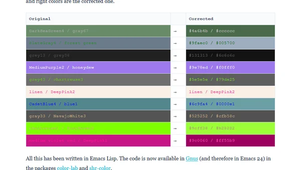 Color contrast correction