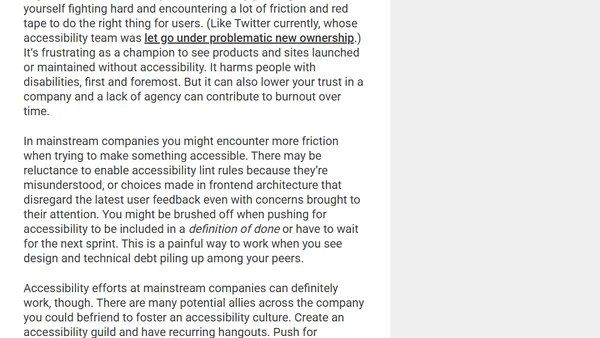 Finding accessibility jobs in specialized companies and the mainstream