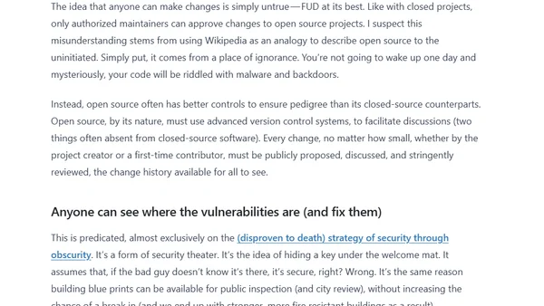 Open source is (not) insecure