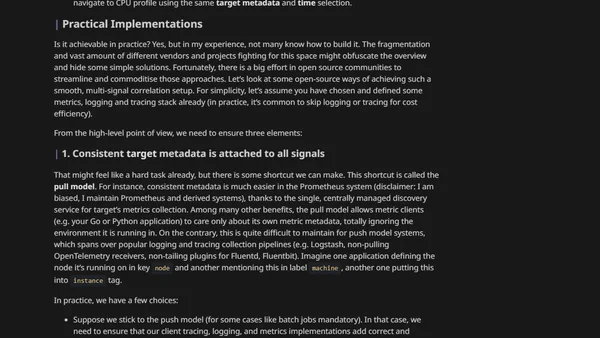 Correlating Signals Efficiently in Modern Observability
