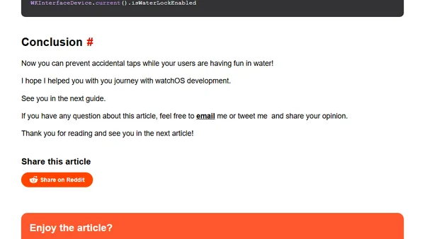 Apple Watch Water Lock
