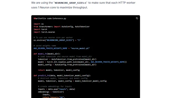 Speed up BERT inference with Hugging Face Transformers and AWS Inferentia