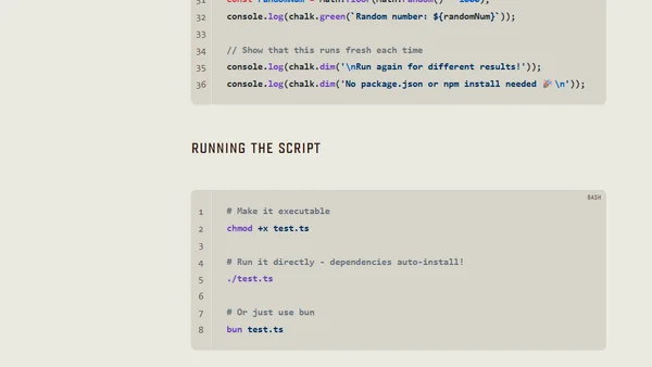Self-Contained TypeScript Programs Using Bun