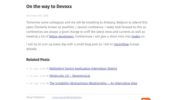 On the way to Devoxx