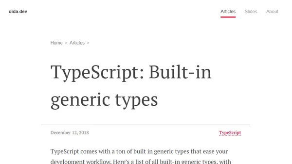 TypeScript: Built-in generic types