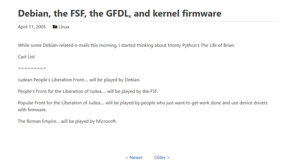 Debian, the FSF, the GFDL, and kernel firmware