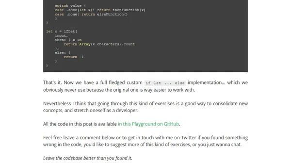 Writing your own Swift "if let"
