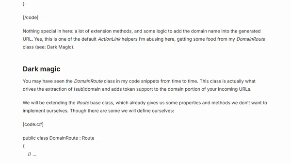 ASP.NET MVC Domain Routing