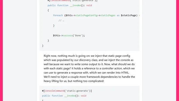 A simple approach to static site generation