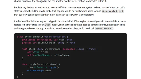 Rendering SwiftUI views within UITableView or UICollectionView cells on iOS 16