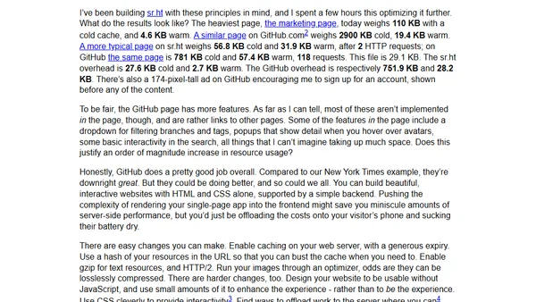 Conservative web development