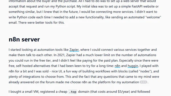 Web Automation With n8n, Telegram, Online Forms, and a Bit of Python
