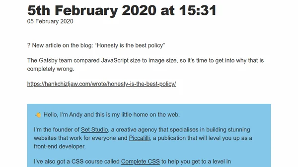 5th February 2020 at 15:31