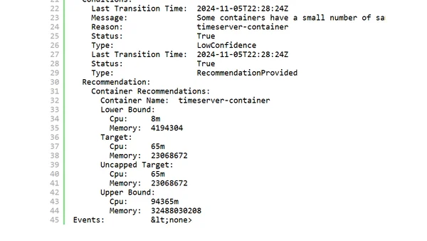Getting resource recommendations from VPA