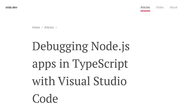 Debugging Node.js apps in TypeScript with Visual Studio Code