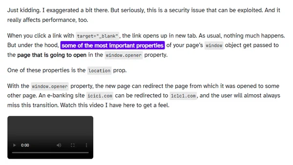 Safeguarding target=_blank links