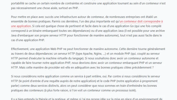 Docker, déploiement et PHP
