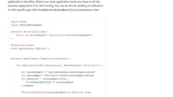 How to launch a macOS app at login?