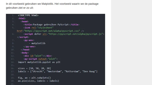 Gebruik Python in HTML met PyScript!