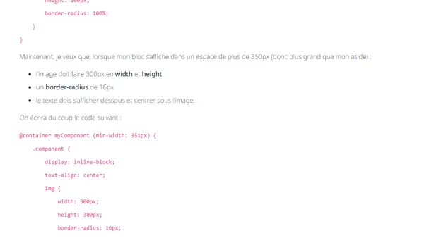 Introduction au container query css
