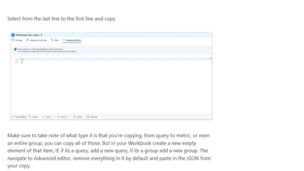 How to Copy Azure Workbook Elements