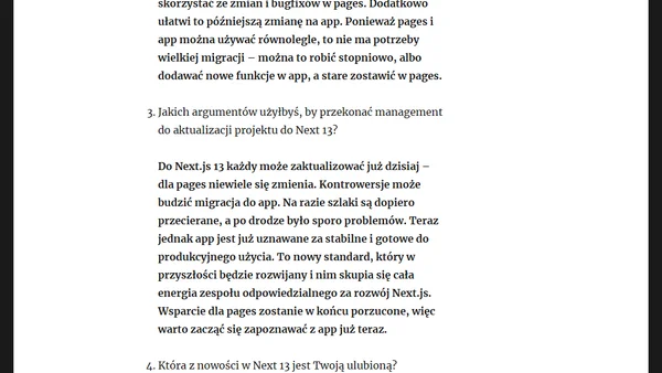 Co nowego w Next? Type of Web zaraz przed startem Next13Masters