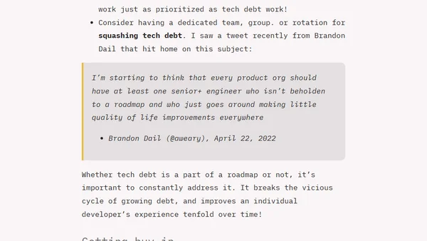 How to break the cycle of tech debt