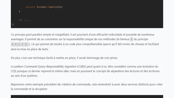 Quelle différence entre le pattern CQS et CQRS ?