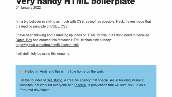 Very handy HTML boilerplate