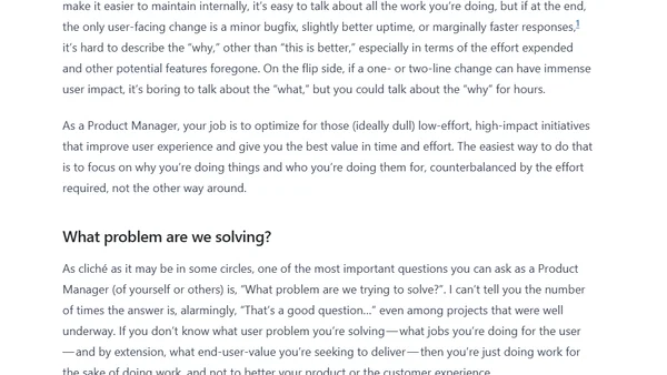 Problems, not solutions