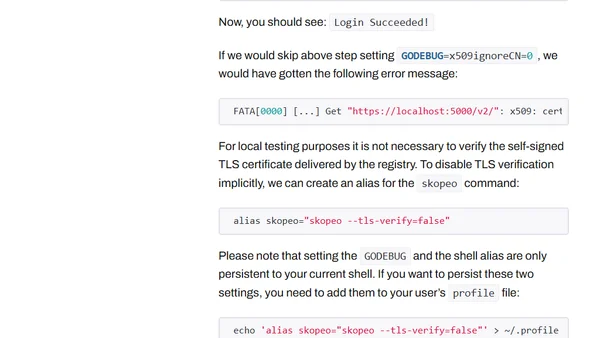 Inspecting a Private Docker Container Registry