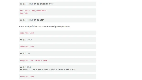 Using Dates and Times in R