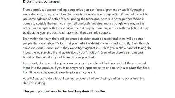 What being a PM is really like - Software is easy, People are hard