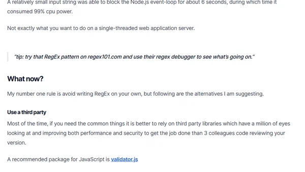 How a RegEx can bring your Node.js service down