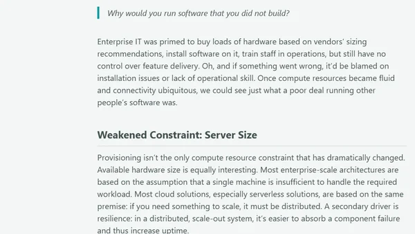 Architecture is a game of constraint satisfaction.