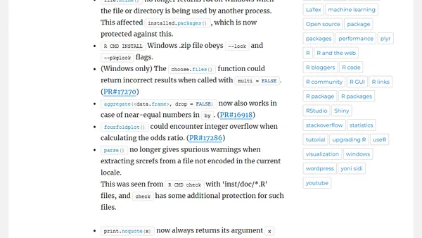 R 3.4.1 is released – with some Windows related bug-fixes