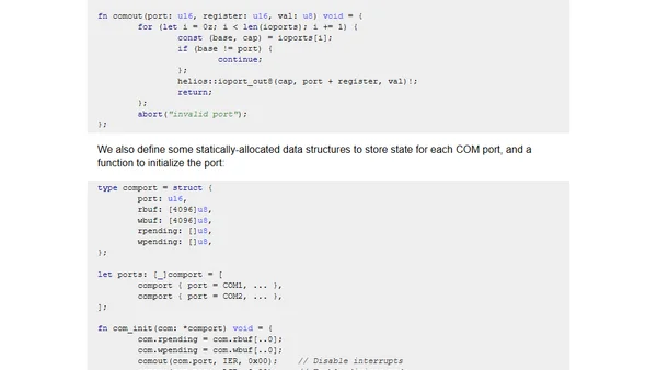Notes from kernel hacking in Hare, part 3: serial driver