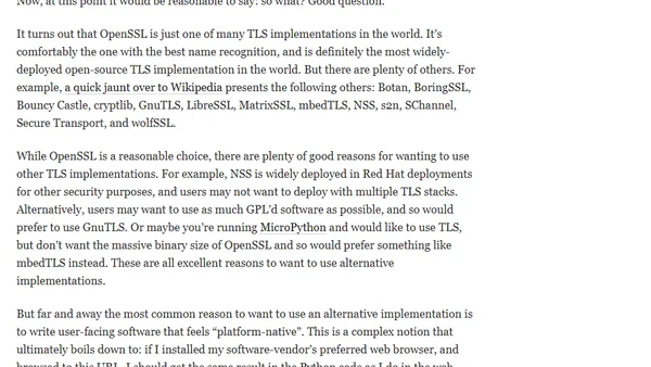 A Unified TLS API for Python