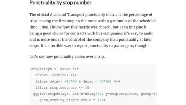 Displaying bus punctuality