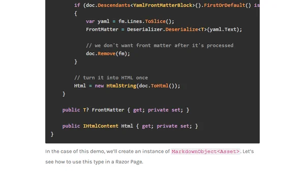 Strongly-Typed Markdown for ASP.NET Core Content Apps
