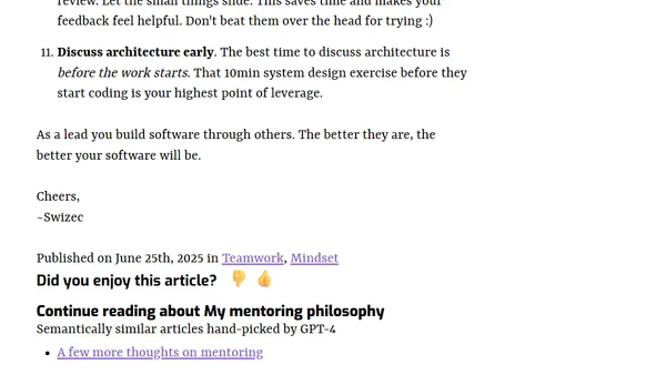 My mentoring philosophy