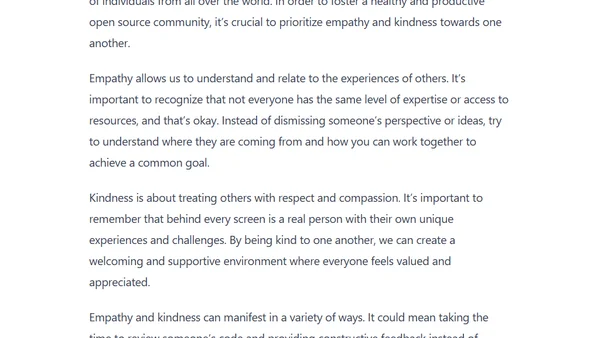 Empathy in Open Source