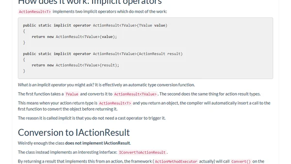 Exploring ActionResult<T> in ASP.NET Core 2.1