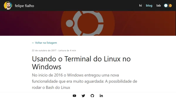 Usando o Terminal do Linux no Windows