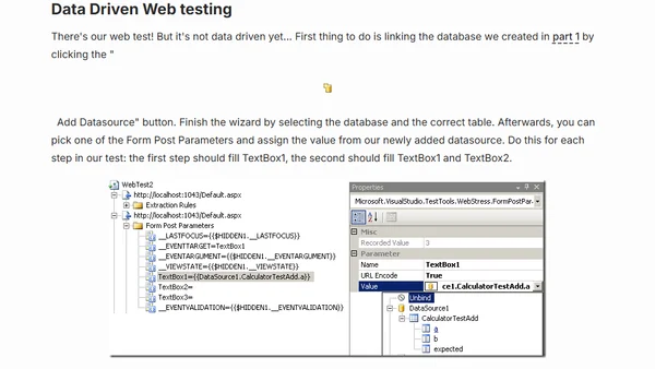 Data Driven Testing in Visual Studio 2008 - Part 2